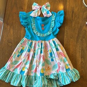 Eleanor Rose Toucan dress with bow